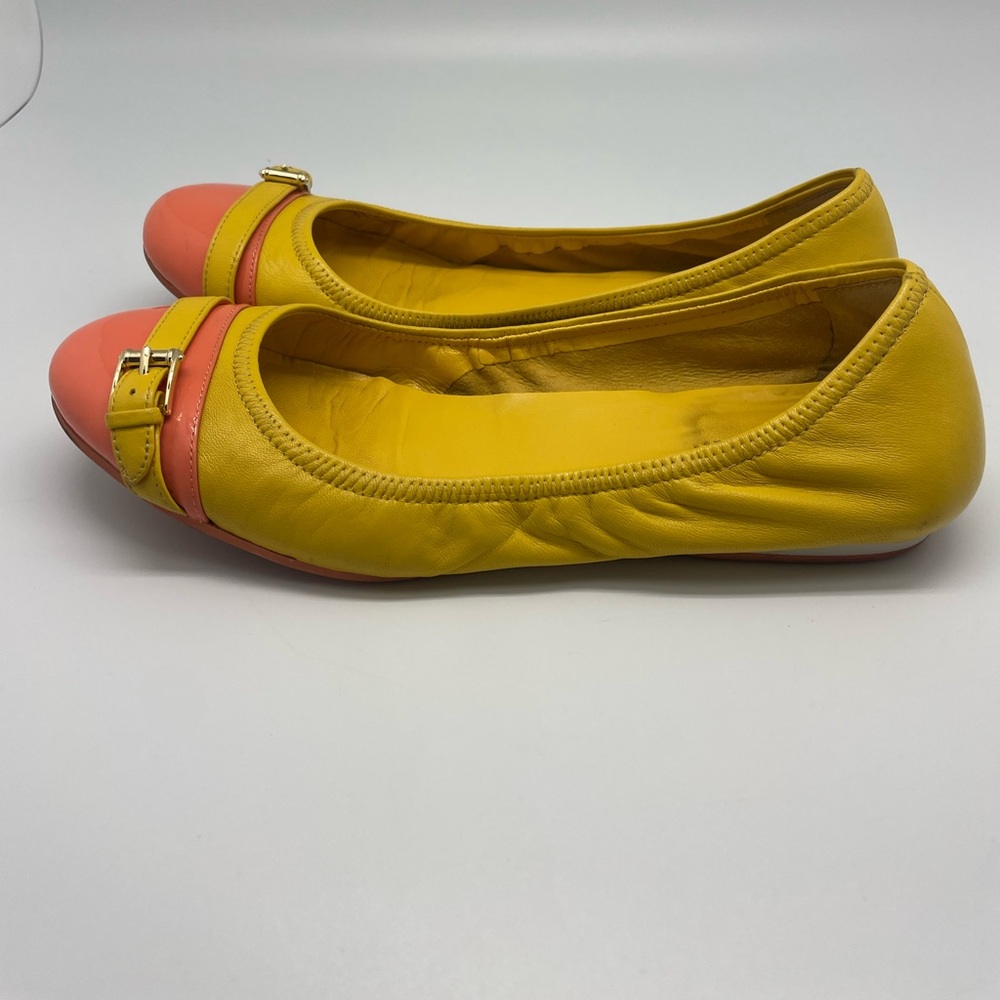 Cole Haan Nike Air Flats Size 9 Yellow Orange Toe
